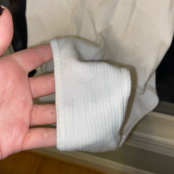 White Zara Ribbed Cotton Body Suit Like new - Picture 4 of 5